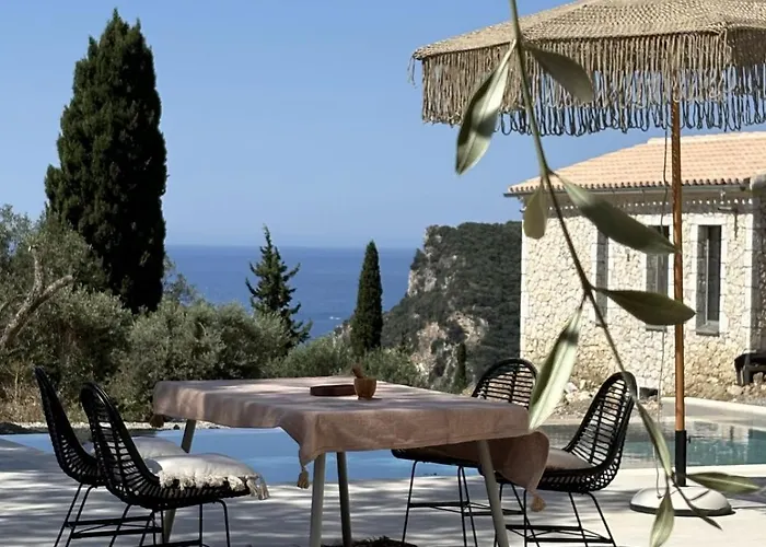 Stilvolles Hideaway - Pool, Aussicht, Naehe Strand Paleokastritsa foto