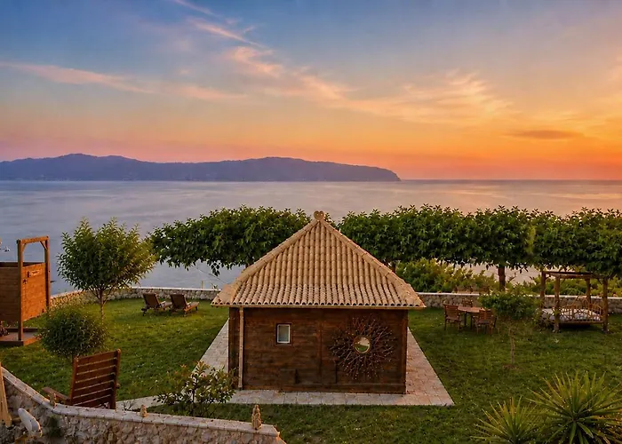 Panoramic Sea View Wooden Cottage Ratzakli, Kefalonia照片