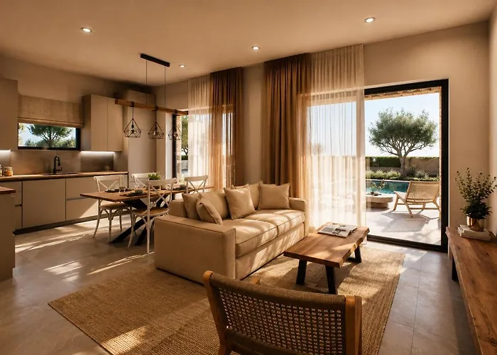 Antimo Villas - Amber Earth Villa With Private Pool Plános fotoğrafı